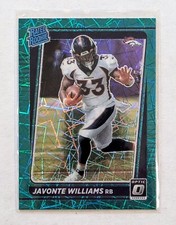 2021 Donruss Optic Javonte Williams Teal Velocity Prizm RC #215 Denver Broncos