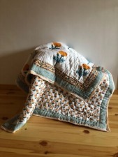 Mariya Golden Color Reversible Insert Filling Cotton Made Breathable Baby Quilt