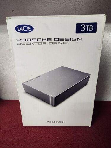 3TB LACIE Porsche Design DESKTOP hard drive USB 3.0 / 2.0 - Picture 1 of 5