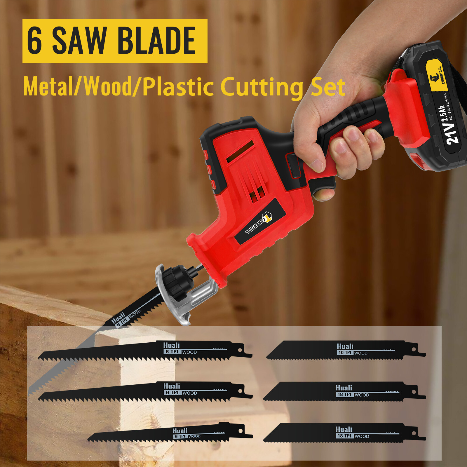 Cordless Electric Reciprocating Saw Cutter Saber Wood Cutting 1 Battery Tool UK eBay