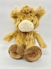 Animal Adventure Yak Brown Long Hair Ox Hairy Cattle Plush 12" Stuffed Animal