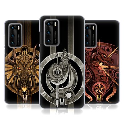 HEAD CASE DESIGNS MEDIEVAL DRAGON EMBLEMS SOFT GEL CASE FOR HUAWEI PHONES 4