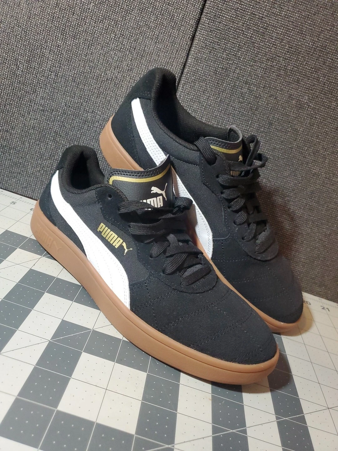 Puma Astro Kick Low Top Soft Foam 369115 06 Nero Scamosciato Gomma Uomo Taglia 9 5