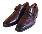 Magnanni Brown Burnished Leather Monk Strap Oxford Dress Shoe SZ 8.5M — photo 2