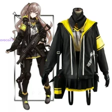 NEW Girls Frontline UMP45 Uniform Suit Full Suit Halloween Cosplay Costume Wig