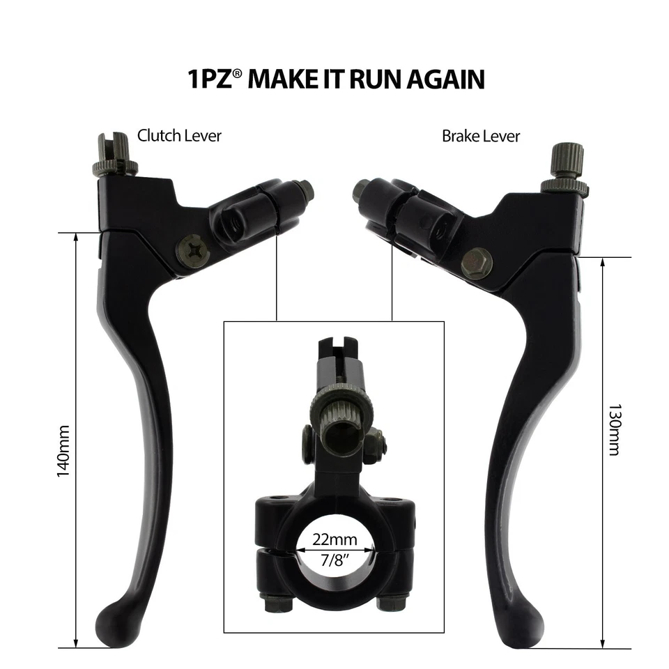 Conjunto de acelerador de 7/8" cable embrague palanca de freno para moto de cross de 4 tiempos 50-250cc Foto 3 de 4