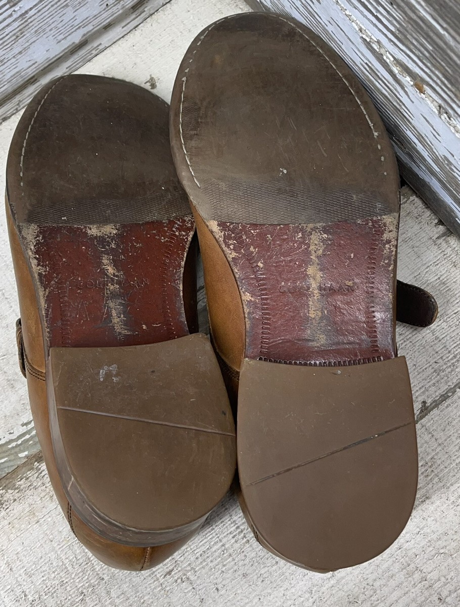 COLE HAAN Williams C11826 Tan Leather Single Monk Strap Mens  display picture 3