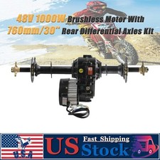 48V 1000W Brushless Differential Motor 30" Rear Axle For Go Kart ATV Quad Trike