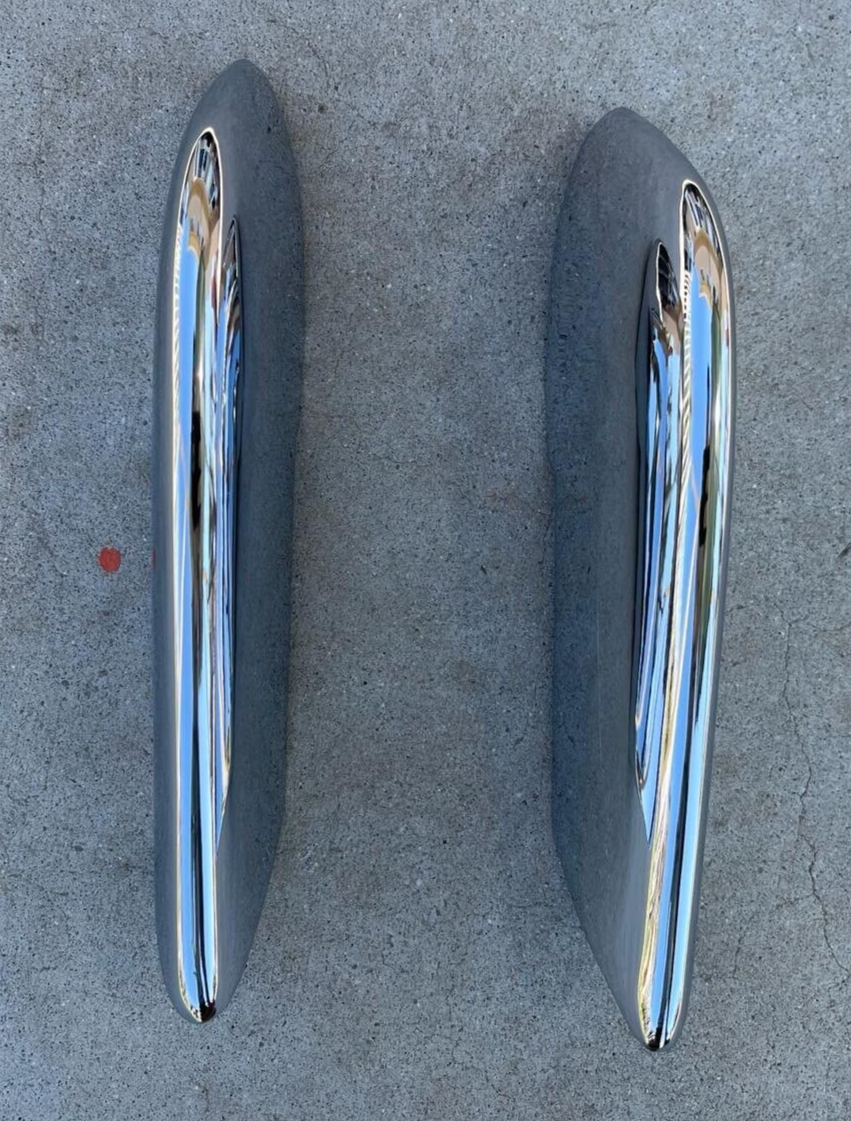 SD CHEVROLET CHEVY IMPALA FRONT NEW CHROME PLATED BUMPER GUARDS