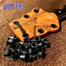 100PIece 8-8 1/4" Silverish Rivets Eyelets Holster Sheath Hardware For Kydex
