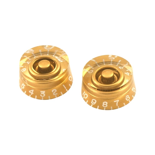 4 Gibson Style Left Hand Speed Knobs Gold fit Les Paul USA