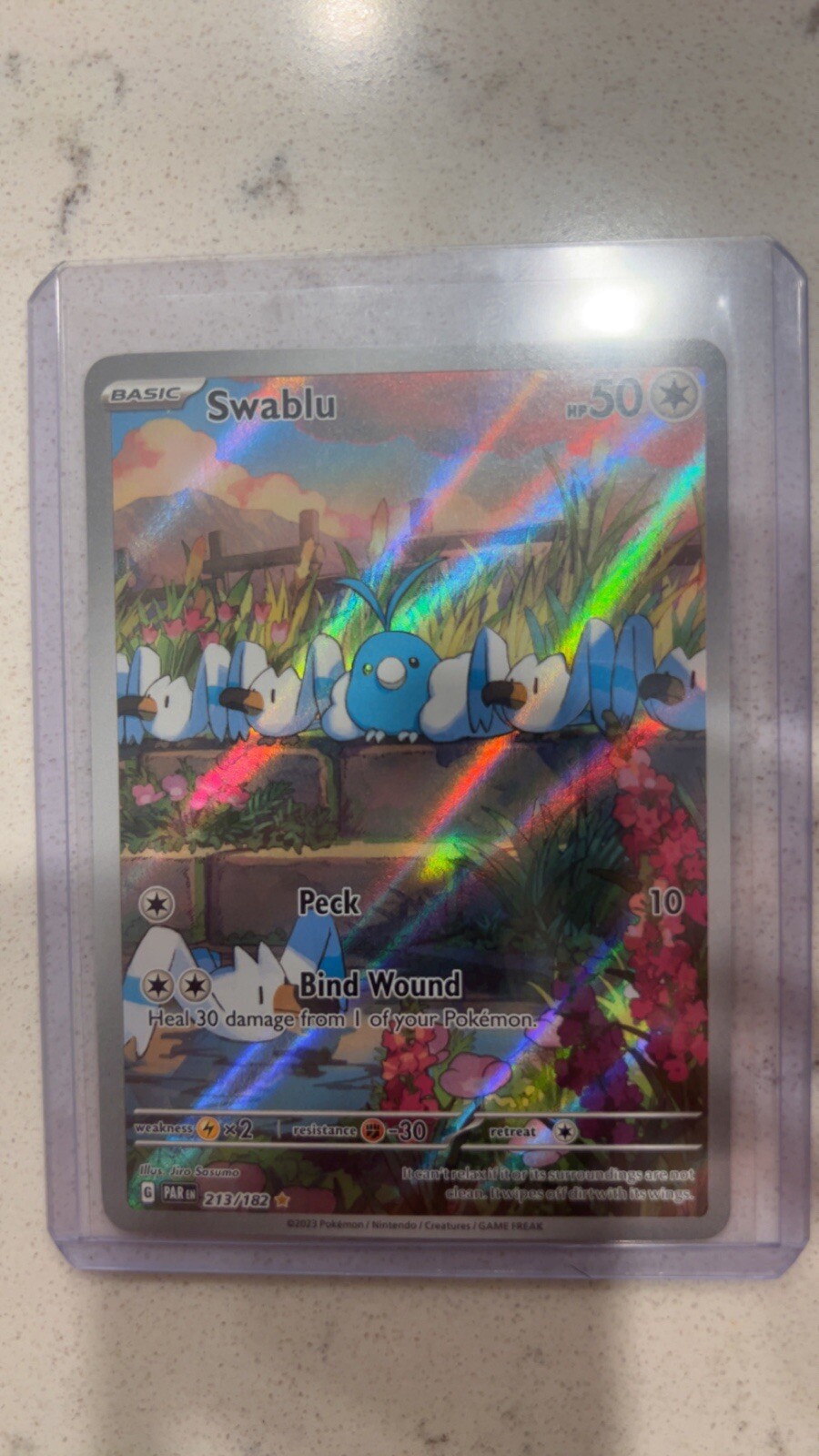 Swablu 213/182 Paradox Rift Illustration Rare Holo NM