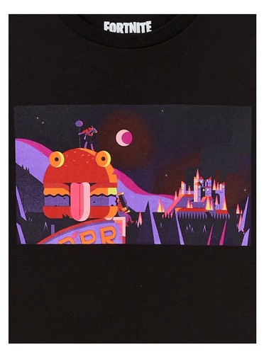 FORTNITE Boys Size XL (14/16) Burger Nite Graphic T-Shirt, Short Sleeve • Black - Picture 3 of 4