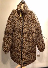 Sixthjune Paris Abstract Leopard Animal Print Puffer Parka Jacket Coat 3x