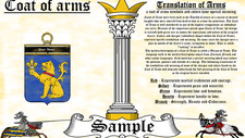 Jachwitz-Jauquet COAT OF ARMS HERALDRY BLAZONRY PRINT