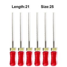 Sky Choice Hedstrom Files - 21 mm Length, Size 25 Red w/Rubber Stopper 6/Pkg