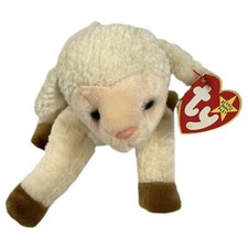 Vintage Retired TY Beanie Baby EWEY The Lamb 1998 Tag Errors No Stamp