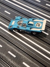 Original Aurora AFX Vintage HO Slot Car Porsche 917k Blue White Runs