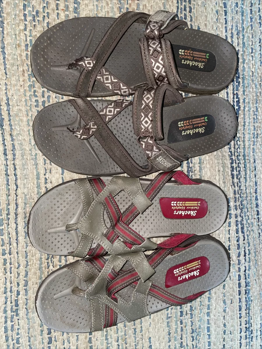Skechers walking flip flops discount