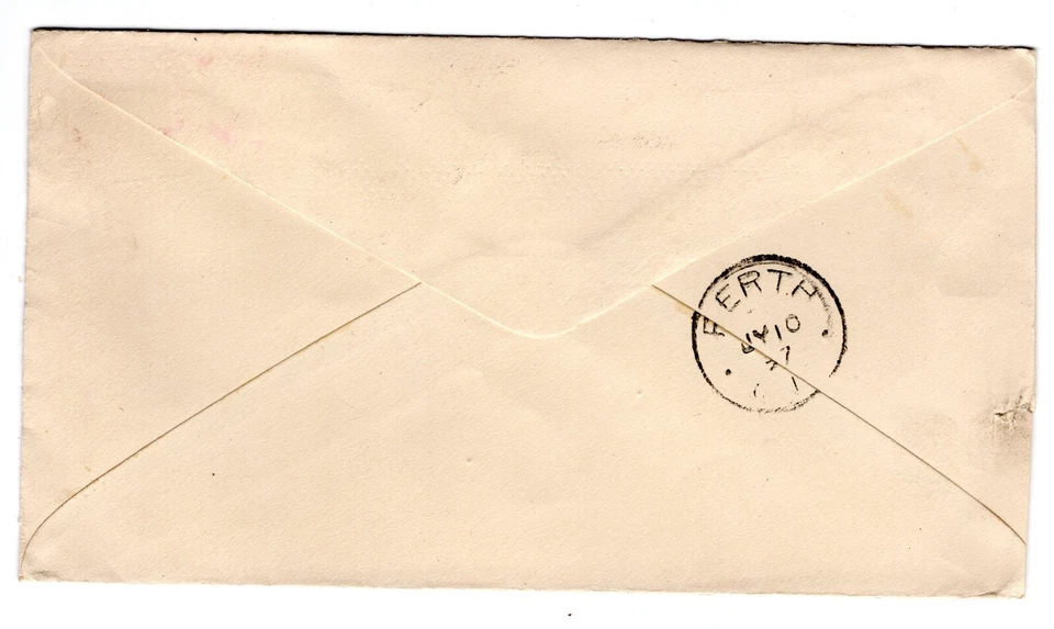 Canadá 1897 Montreal Victoria Jubilee Bandera Cancelar Scott 53 a Perth ON Cubierta Foto 2 de 2