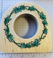 "Ivy Ring Stampendous wood mounted rubber stamp