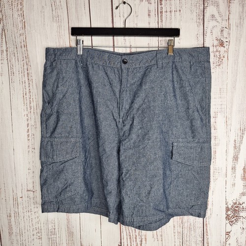 Izod Cargo Shorts Mens Size 42 Gray Lightly Structured Cotton Blend
