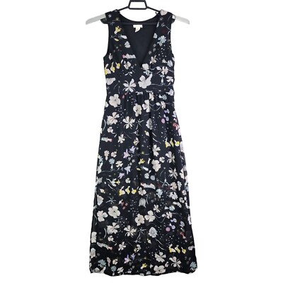 Women Black Floral H&M Maxi Dress V Neck Sleeveless Size 10 | eBay Women Black Floral H&M Maxi Dress V Neck Sleeveless Size 10 | eBay
