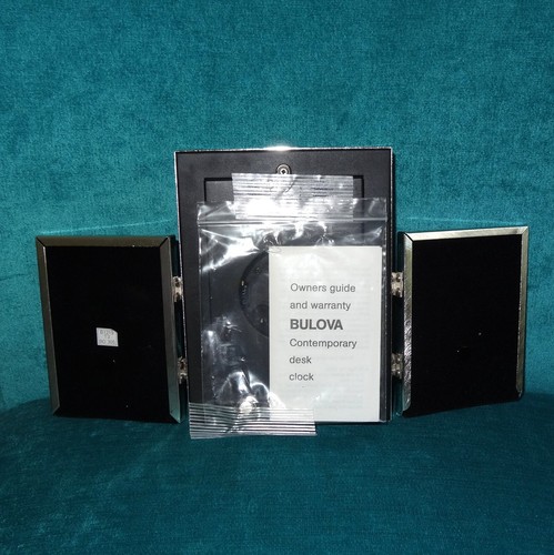 *NEW*BULOVA CONTEMPORARY DESK CLOCK TRI-FOLD - Picture 5 of 5