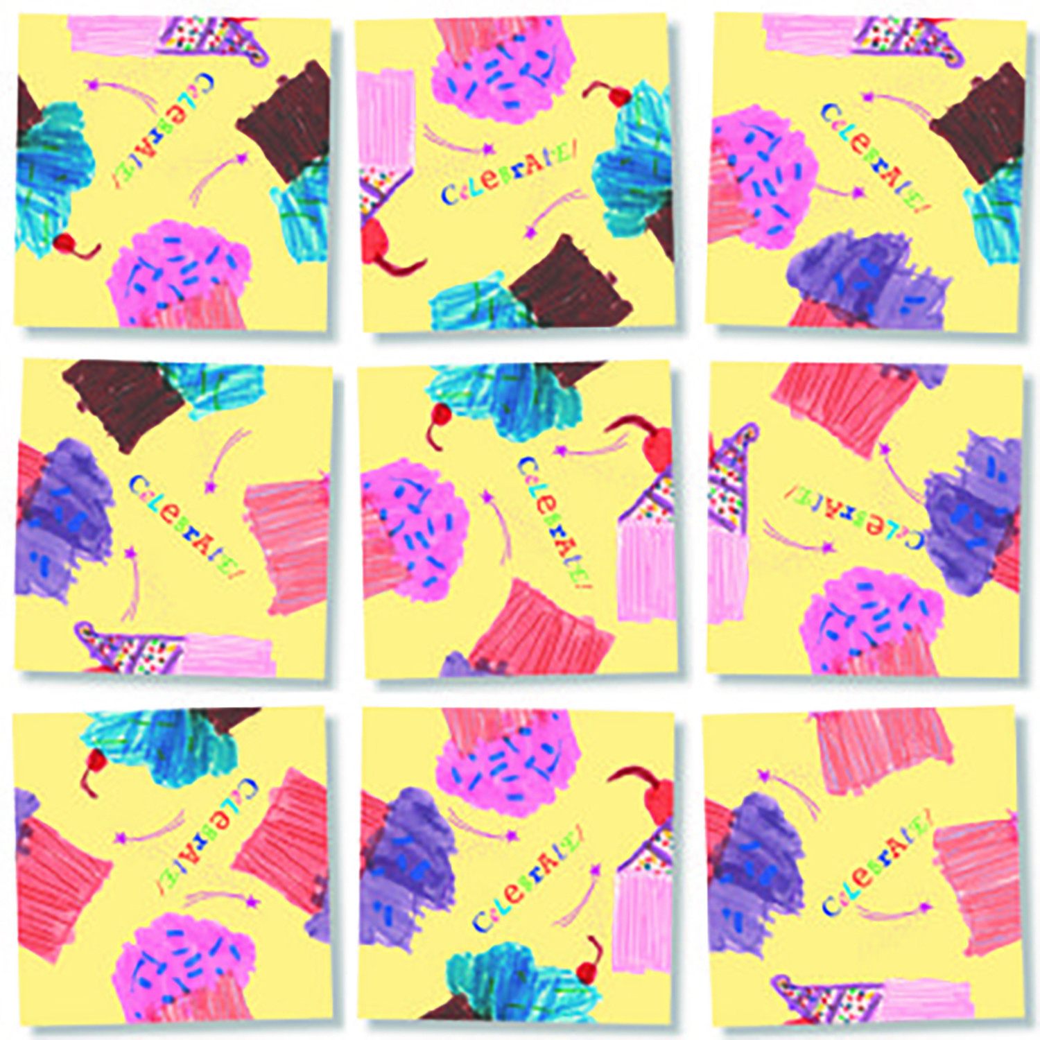 b. пазл для кексов Слепи квадратики (9 шт.)