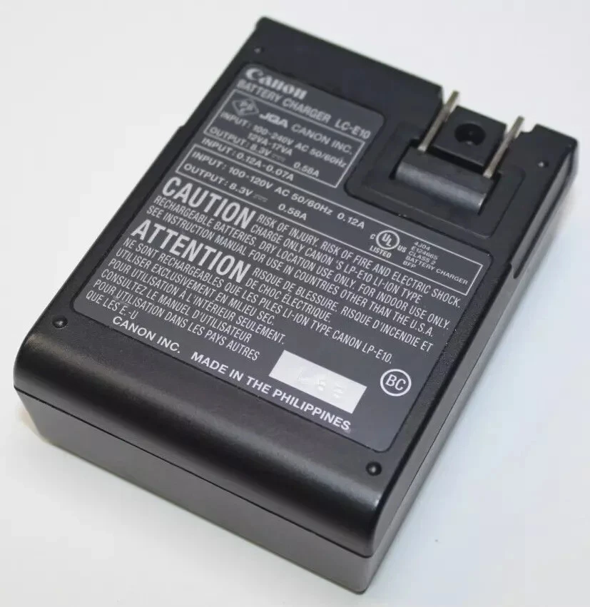 Cargador Canon LC-E10 E10C para batería LP-E10 Rebel T3 T5 T6 T7 EOS 1200D Foto 4 de 4