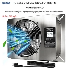ALORAIR 780 CFM Crawl Space Ventilator FanTiming Cycle Speed Control Exhaust Fan