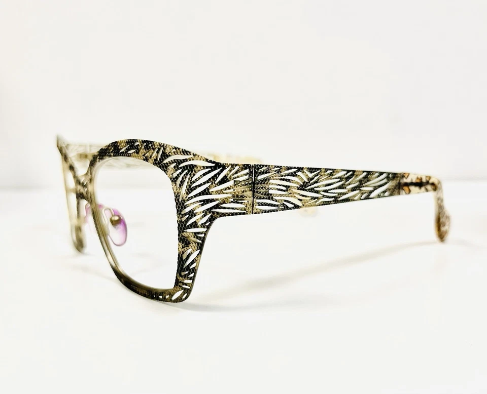 GAFAS JEAN LAFONT, HERMOSA MALLA FORMA OJO DE GATO EN MARRÓN Y BEIGE. COMO NUEVO ESTADO Foto 2 de 4