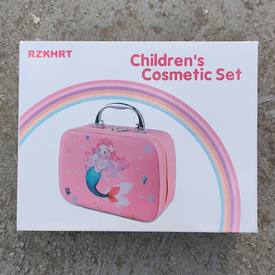 RZKHRT Kinder Kosmetik Set im Koffer für Mädchen, Lidschatten Lipgloss & mehr