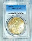 1904-O  PCGS MS 63 Textile Toned Morgan Dollar Cool Coin