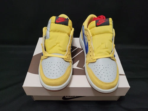 Taglia 1 5 PS Nike Air Jordan 1 Retro Low OG x Travis Scott Canary [DZ5909 700]