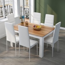 5/7 PCS Dining Table and Chairs 4/6 Set Kitchen Room Furniture
