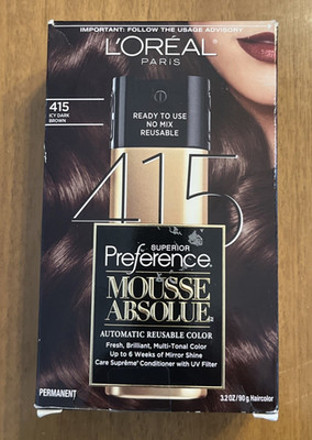 L'Oreal Paris Superior Preference Mousse Absolue 415 Icy Dark Brown  NEW - READ