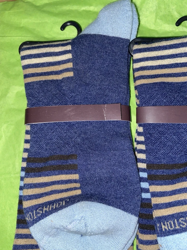 Paquete de 2 calcetines First In Comfort Johnston & Murphy Heather a rayas Foto 4 de 4