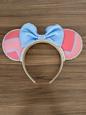 Disney Minnie Mickey Mouse Ear Headband Blue Bow and Pink