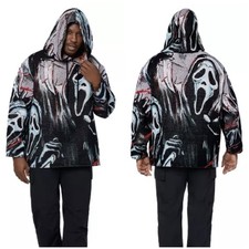 Spirit Halloween Ghost Face Jacquard Hoodie Viral Scream Size Large