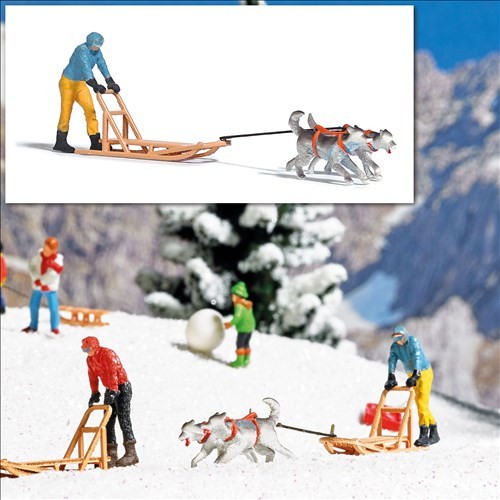 Busch HO 7817 Action Set Hundeschlitten NEU OVP