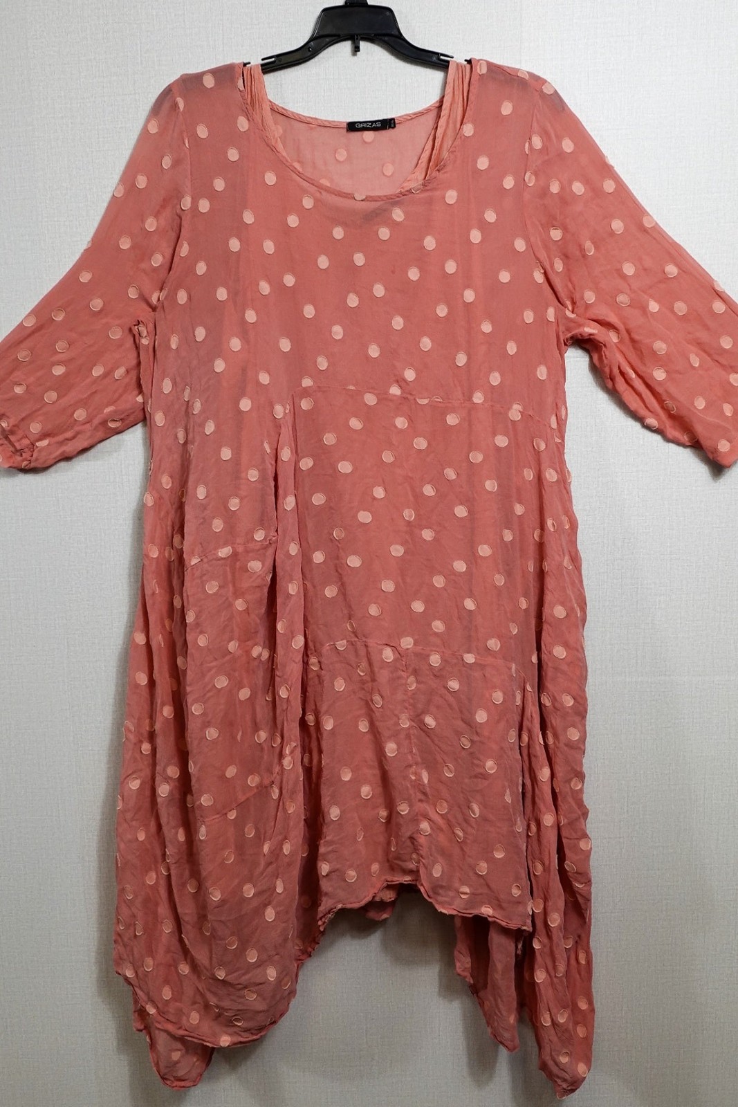 GRIZAS, Ultra Rare Silk Blend Dress & Slip (Small Stain Pictured), Size 2XL