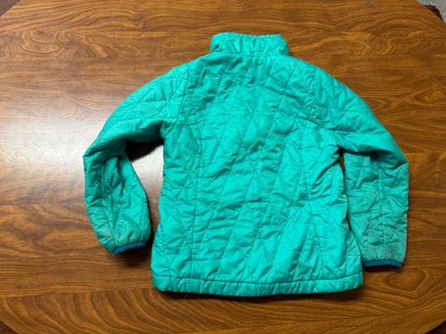UNISEX KIDS USED PATAGONIA GREEN ZIP UP JACKET YOUTH SIZE SMALL 7/8 - Picture 9 of 11