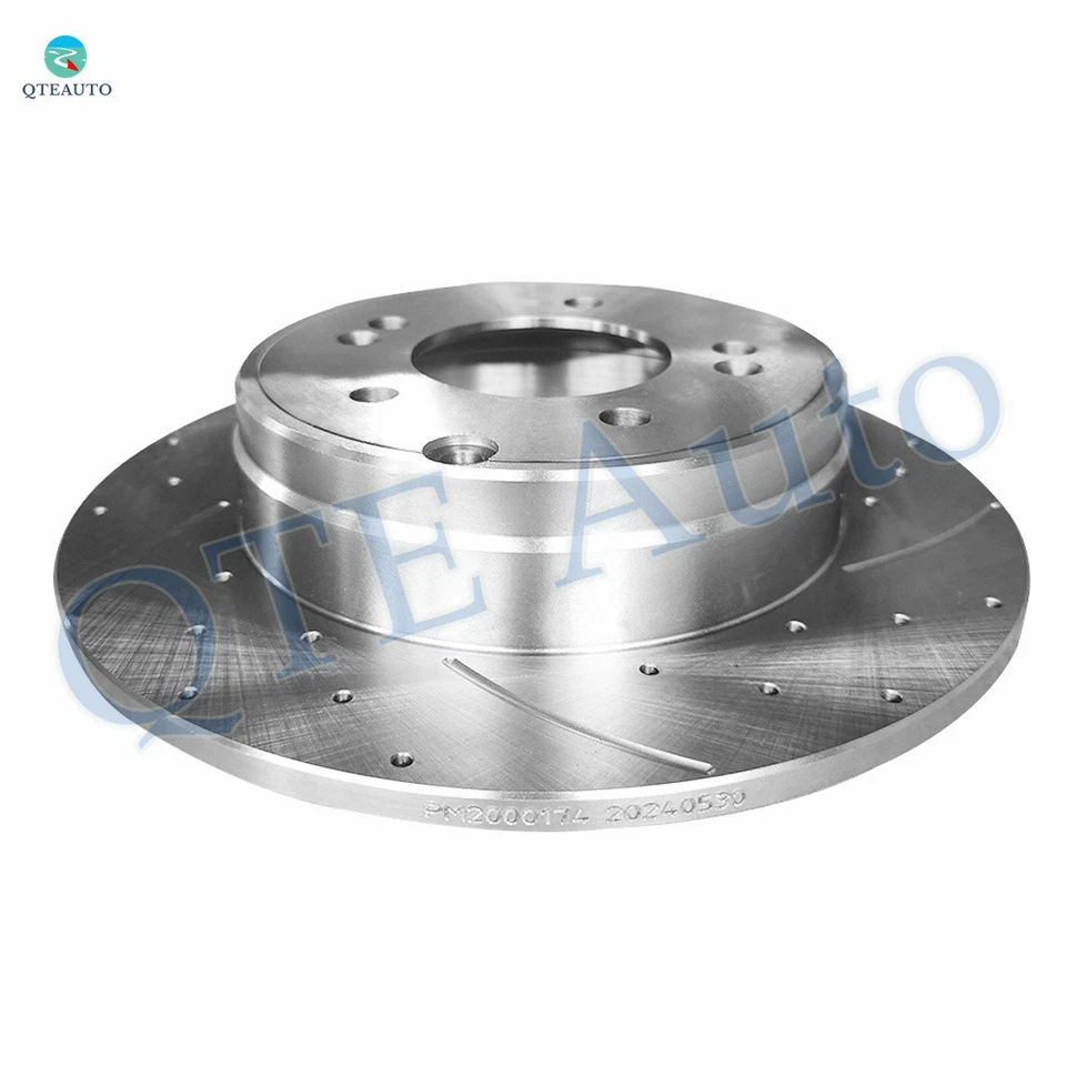 284 rotores de disco de freno ranurados perforados traseros para Hyundai Sonata 2006 2007 2011-2019 Foto 2 de 4