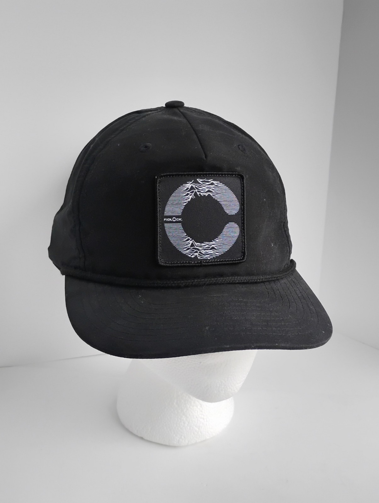 FIDLOCK Black Snapback Hat Cap Patch Logo Richard… - image 1