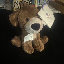 GANZ Brown Dog Stuffed Animal Plush Small 6-14 in Soft Toy with Tag