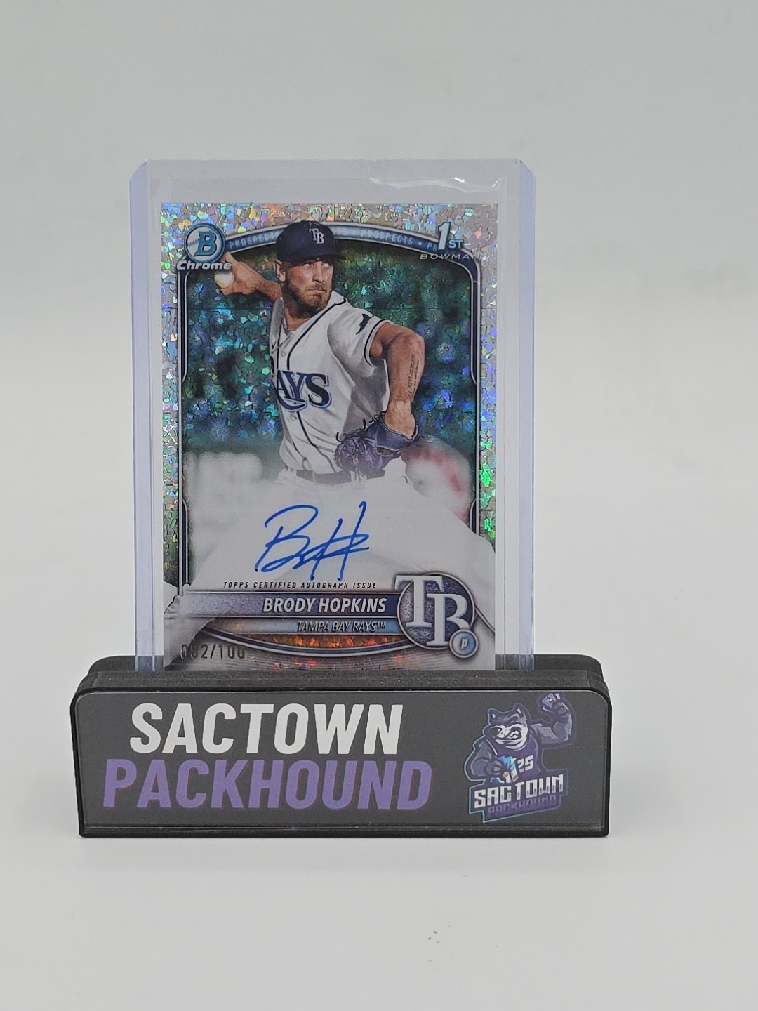 2025 Bowman Chrome Brody Hopkins 1st Bowman Mini Diamond Refractor Auto 82/100