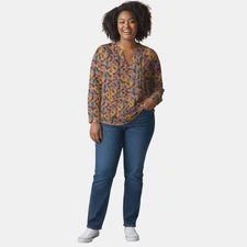 DR2 Daniel Rainn High Low Tunic Blouse, XL