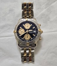 Men's Breitling Chronomat Two-Tone 40mm Watch Ref. B13352 Blue Dial