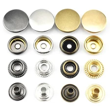 Metal Snap Fasteners Kit - 25 Sets  for Sewing & DIY Projects  10-20mm